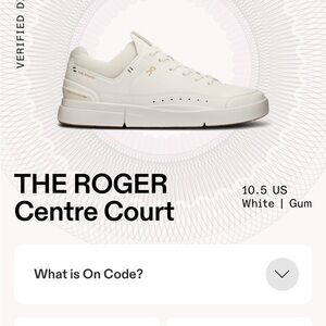On Running Men's The Roger Centre Court White and Gum Sneakers